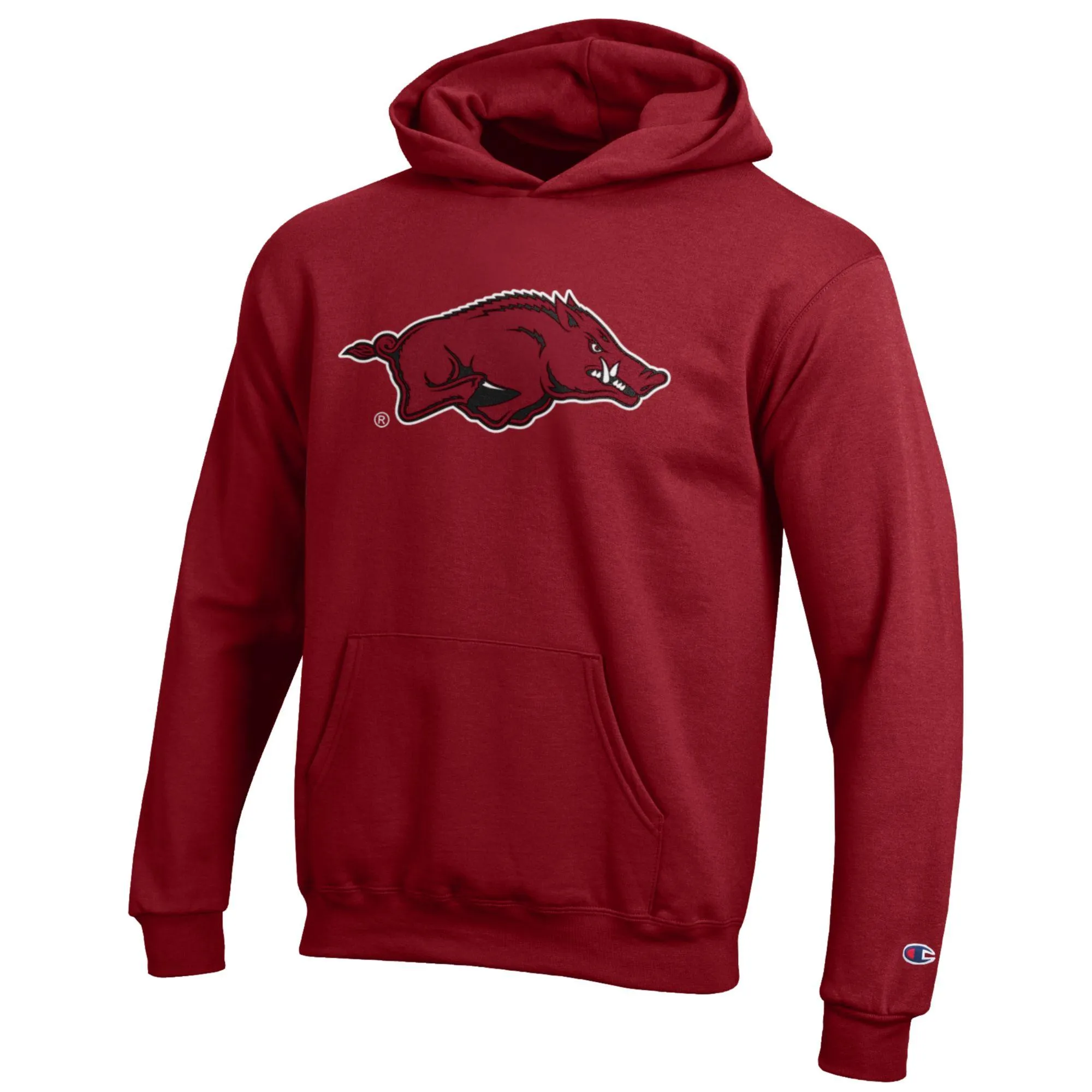 Youth Champion Cardinal Arkansas Razorbacks Eco Powerblend Pullover Hoodie